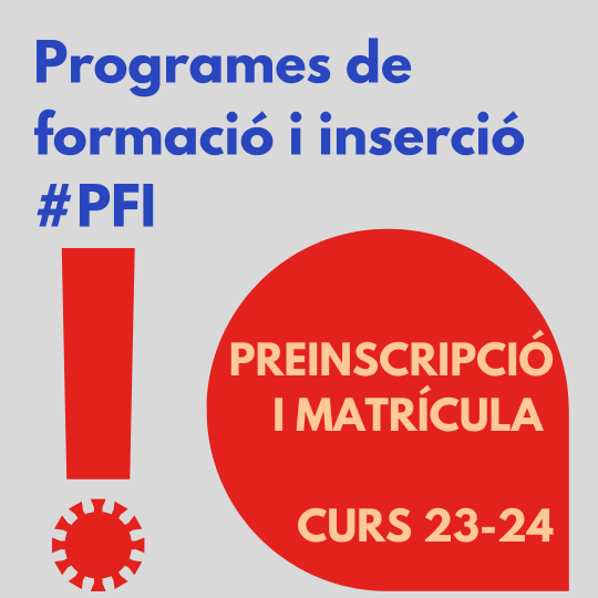Preinscripció i matrícula - PFI