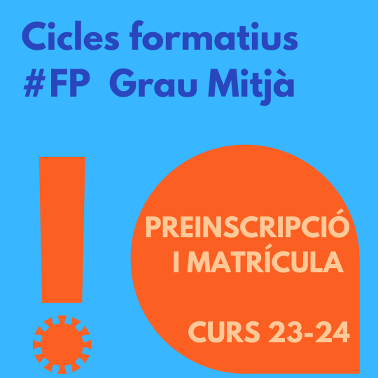 Preinscripció i matrícula - CFGM